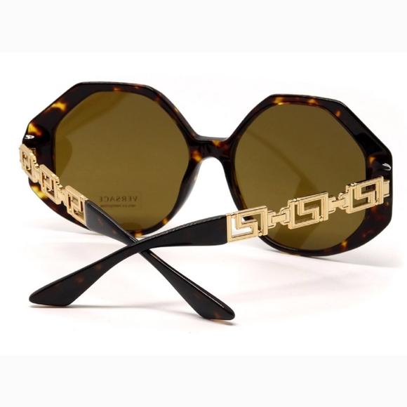 NEW VERSACE WOMEN'S SUNGLASSES VE4395 108/73 OVERSIZED HAVANA VE4395 BROWN - Picture 9 of 11